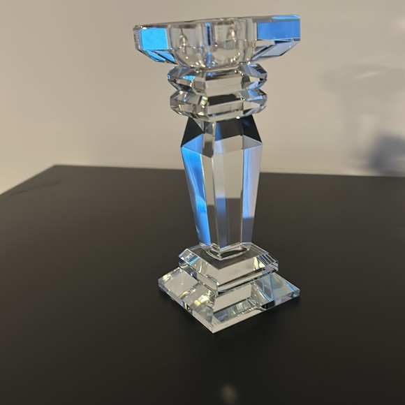 Clear Glass candle stick holders - Picture 2 of 3